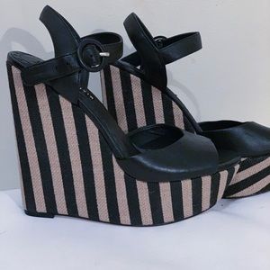 Alice and Olivia Laura Wedge Sandals